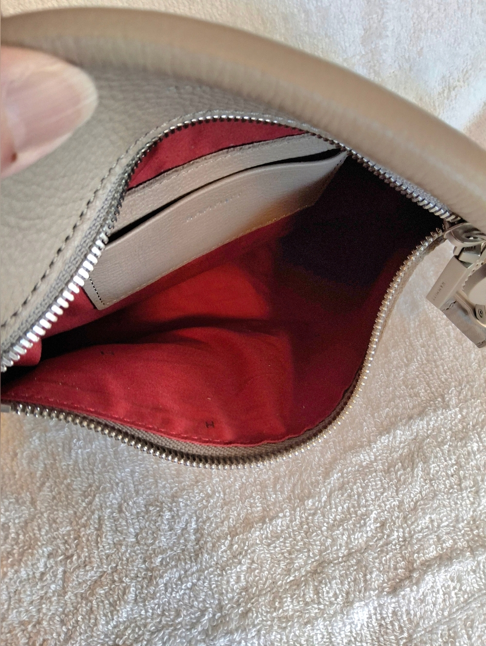 Hammitt Taupe Leather Crossbody with Silver Stud Accents - Picture 3 of 8